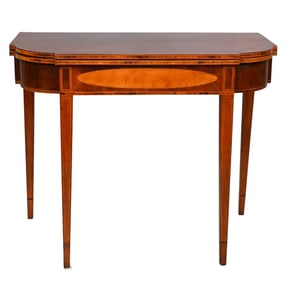 Federal Mahogany and Inlaid Card Table