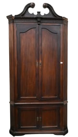 Chippendale Mahogany Corner Cupboard