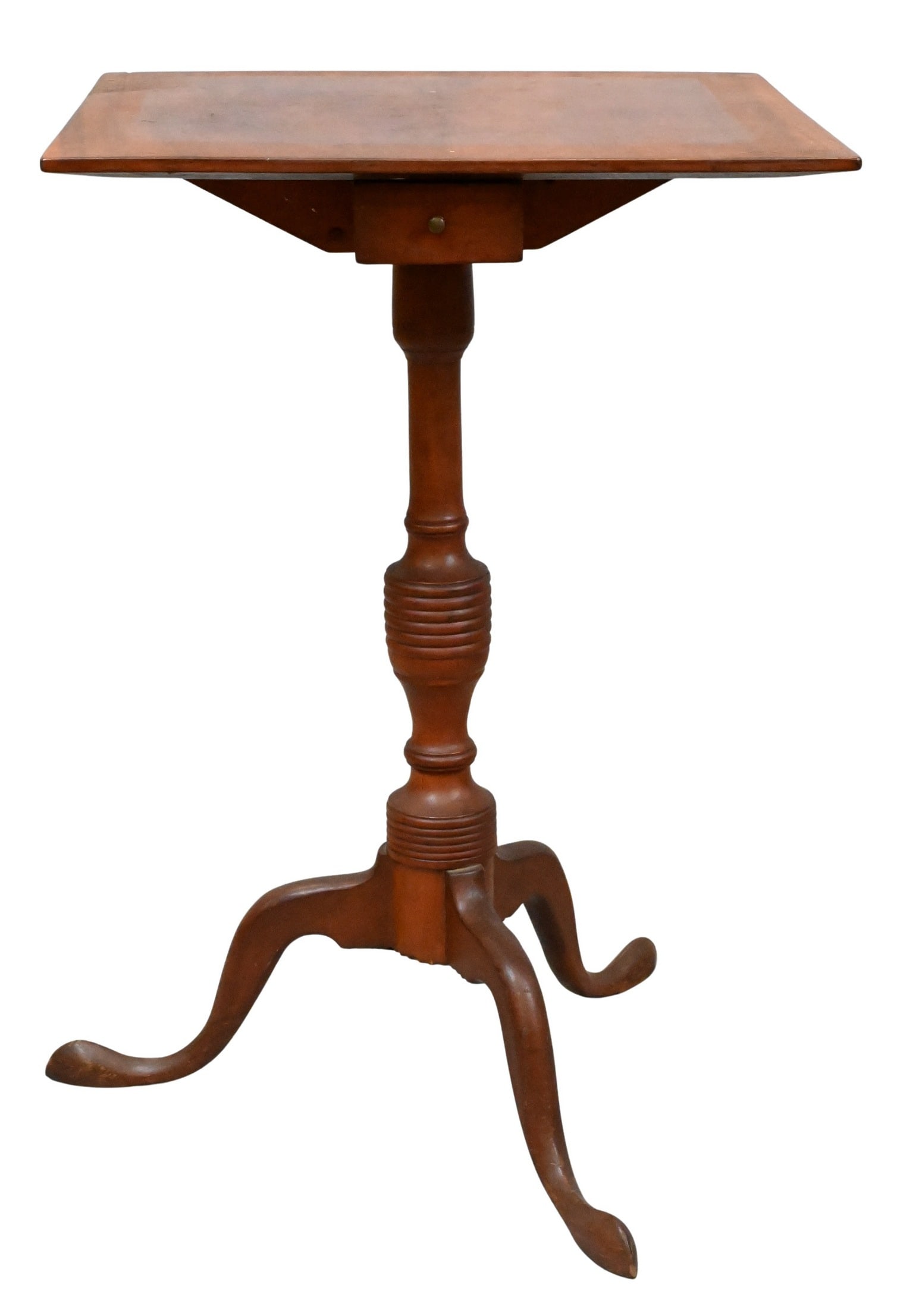 Chippendale Cherry Tilt-Top Candle Stand (1 of 6)