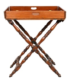 George IV Mahogany Butler’s Tray on Folding Stand