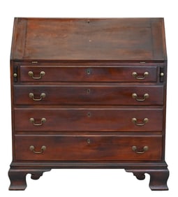 Chippendale Cherry Slant-Front Desk