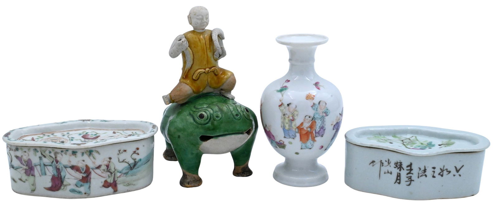 Four Piece Group of Chinese Porcelain Articles (1 of 6)