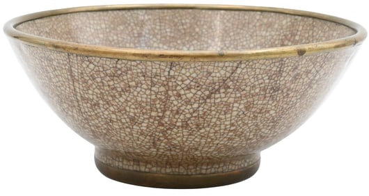 Chinese Porcelain Brown Crackle Bowl