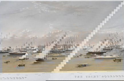 Currier & Ives "The Yacht Squadron at Newport"