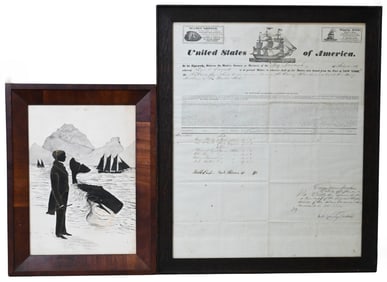 Two Framed 19th Century American Nautical Pieces