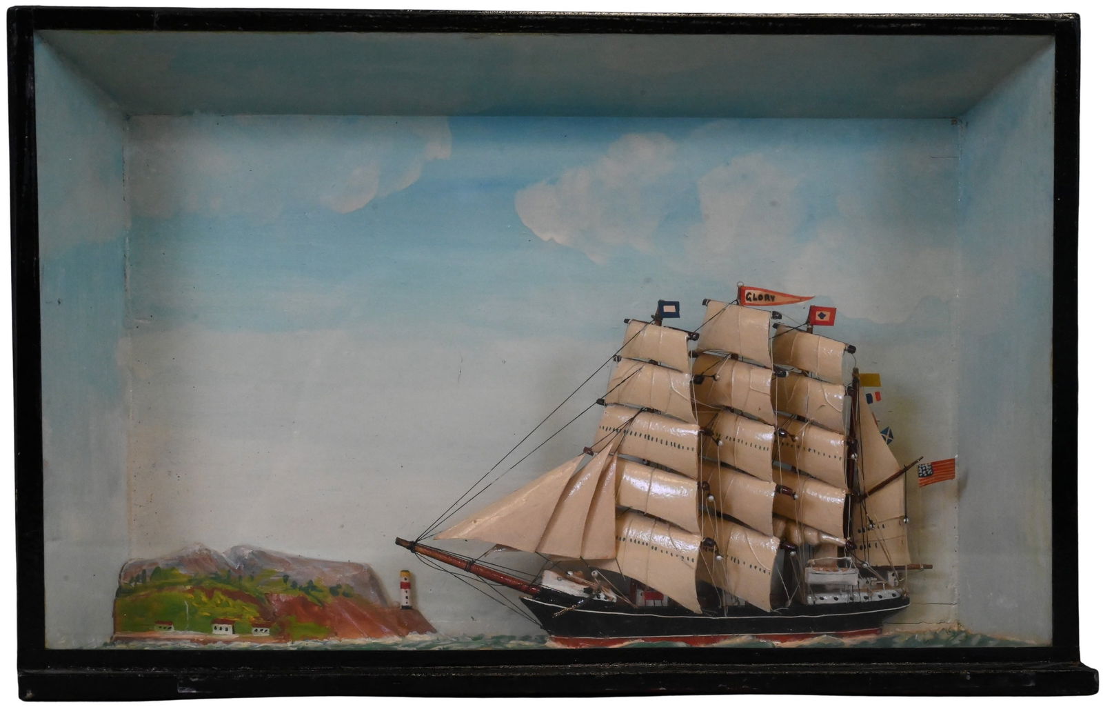 Primitive Shadow Box Model of the Clipper Ship “Glory (1 of 5)