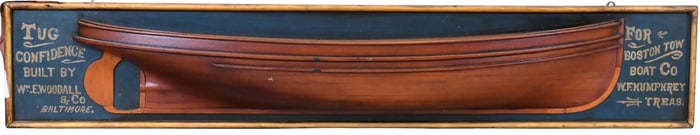 Half-Hull Ship Model, Boston Tow Boat Co.