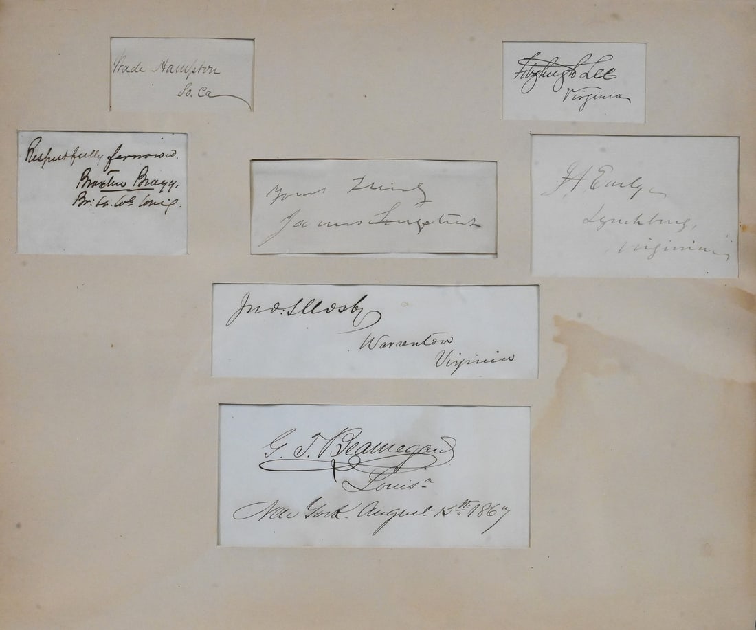 Seven Civil War Generals Autographs (1 of 8)