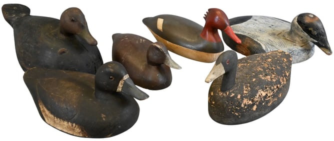 Group of Six Duck Decoys