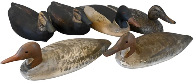 Group of Six Duck Decoys