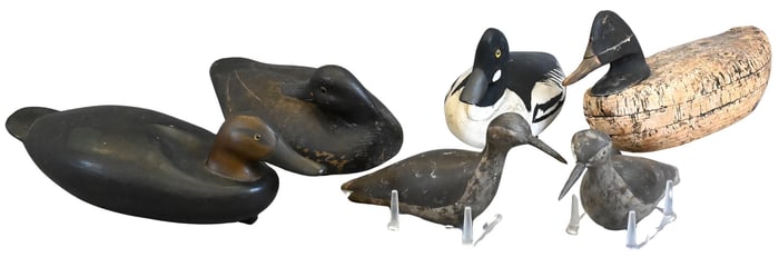 Group of Five Duck Decoys