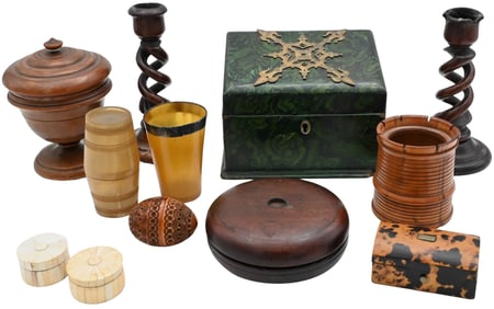 Collection of Treenware and Decorative Boxes