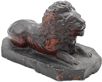 Redware Lion Figure