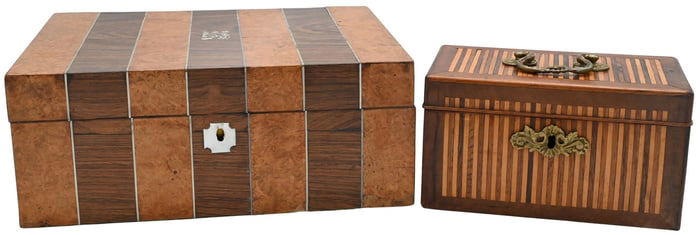 Two Decorative Inlaid Boxes