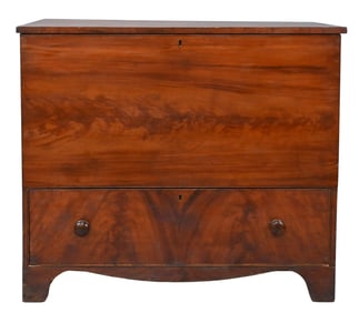 American Grain-Painted Blanket Chest with Drawer