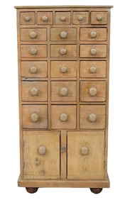 Apothecary Cabinet with Scraped Surface