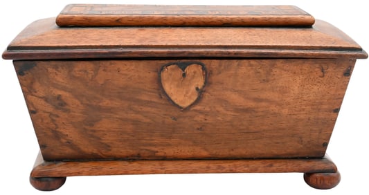 Inlaid Folk Art Tea Caddy