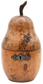 George III Fruitwood Pear Form Tea Caddy