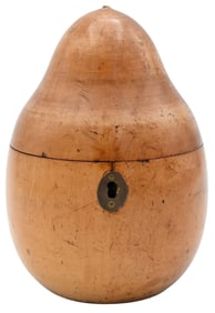George III Fruitwood Pear Form Tea Caddy