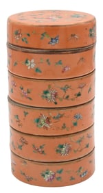 Chinese Famille Rose Porcelain Stacking Box