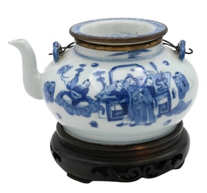 Chinese Blue and White Porcelain Teapot