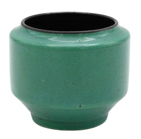 Chinese Qianlong Apple Green Rouge Porcelain Box