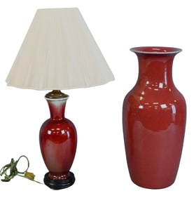 Two Chinese Oxblood (Langyao) Vases