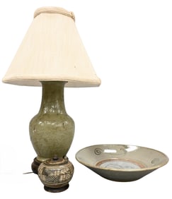Three Piece Southeast Asian Porcelain Group to include
