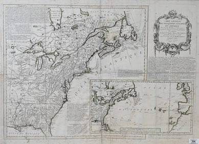 Engraved Map by Thomas Jefferys and Maurille Antoine Moithe