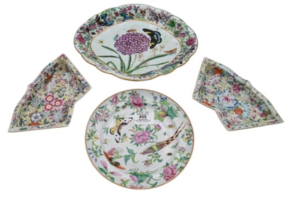 20 Piece Group of Chinese Famille Rose Dinner Articles
