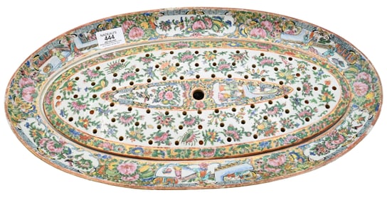 Chinese Rose Medallion Oblong Fish Tray