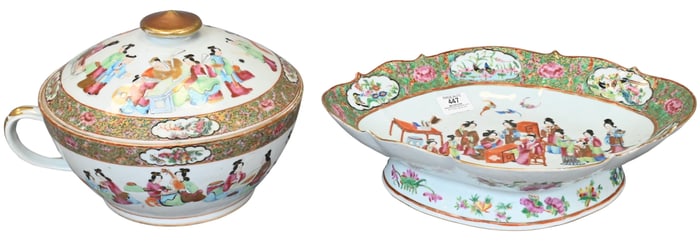 Two Chinese Rose Medallion Pieces