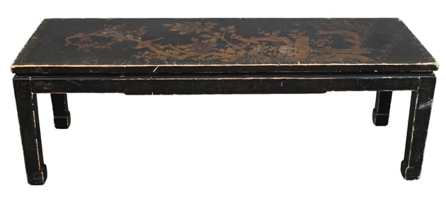 Chinese Black Lacquer Low Table