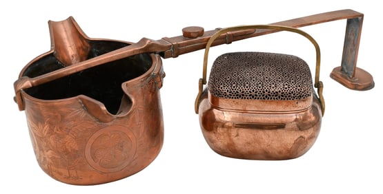 Two Japanese Copper Vessels