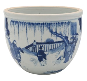Chinese Blue and White Porcelain Jardiniere