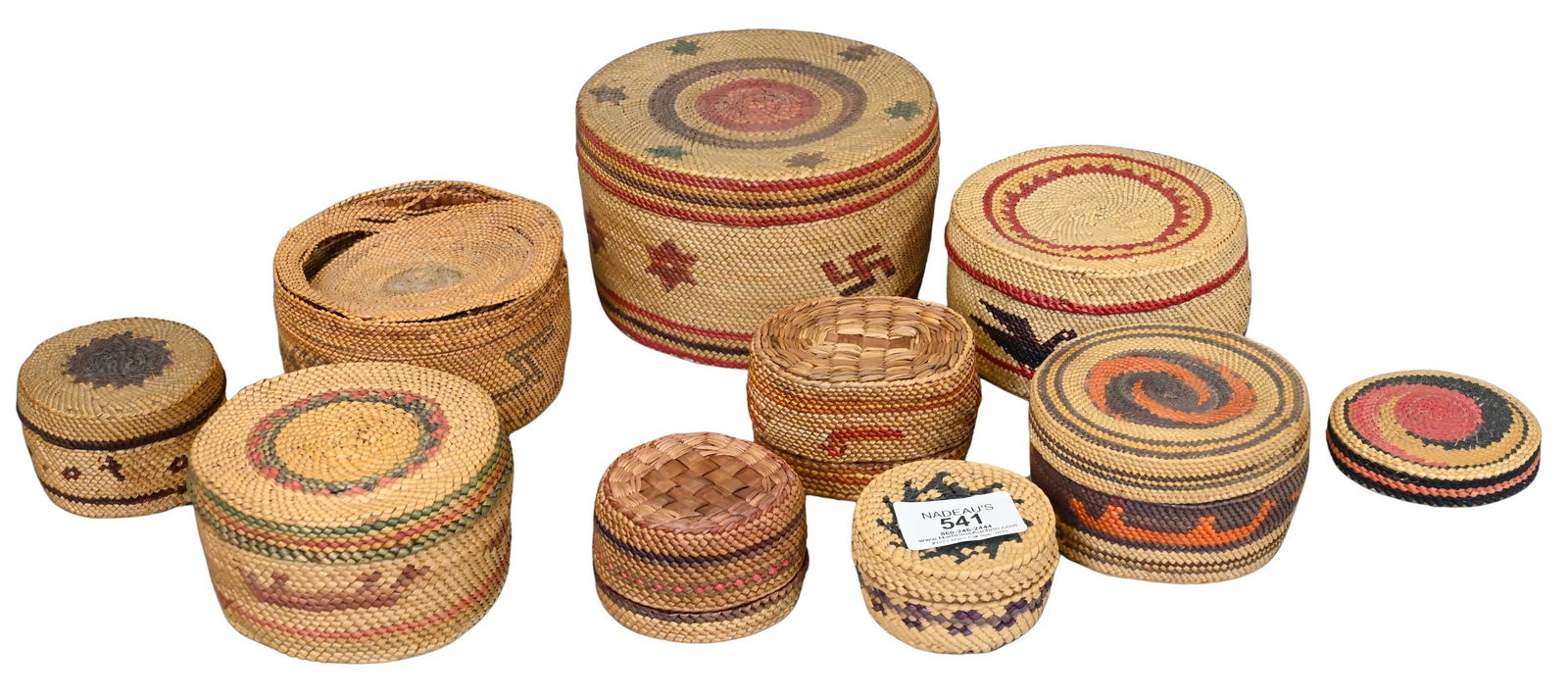 Ten Native American Woven Boxes (1 of 5)