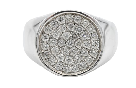 18K White Gold and Diamond Ring