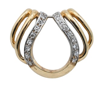 14K Gold and Diamond Slide Pendant