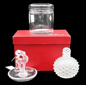 Group of Baccarat and Lalique Crystal Objects