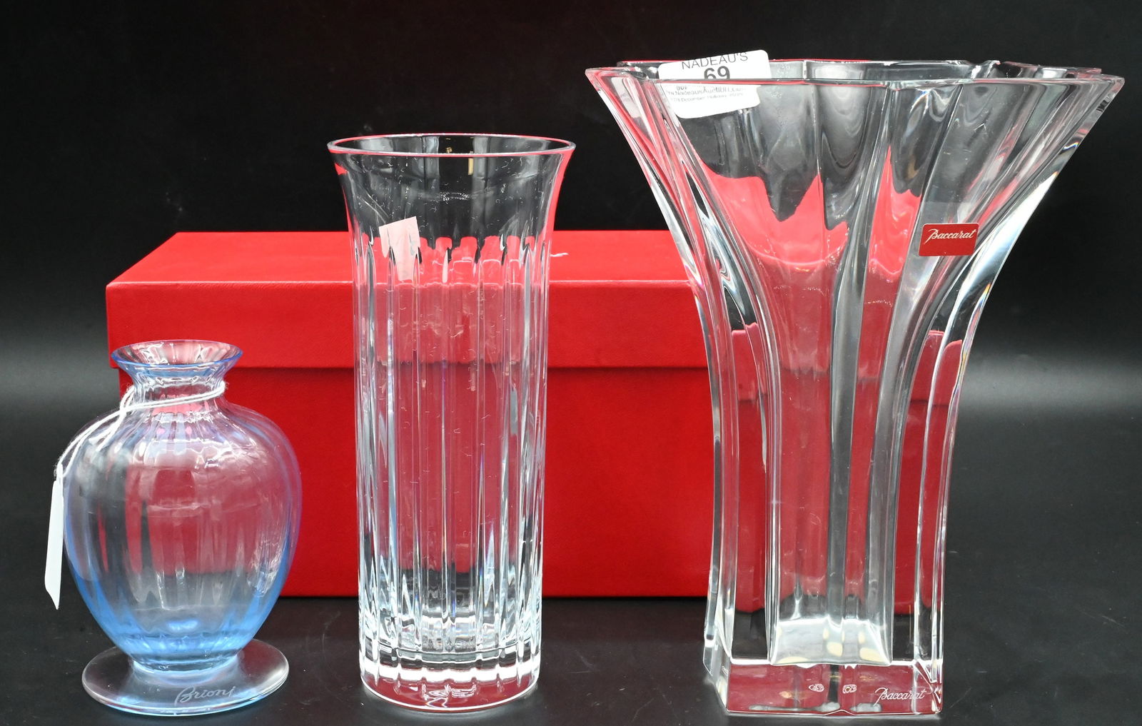 Group of Three Baccarat Crystal Pieces (1 of 9)