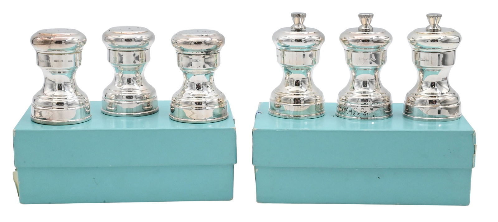 Three Pairs Tiffany & Co. Sterling Silver Salt and Pepper Shakers (1 of 5)