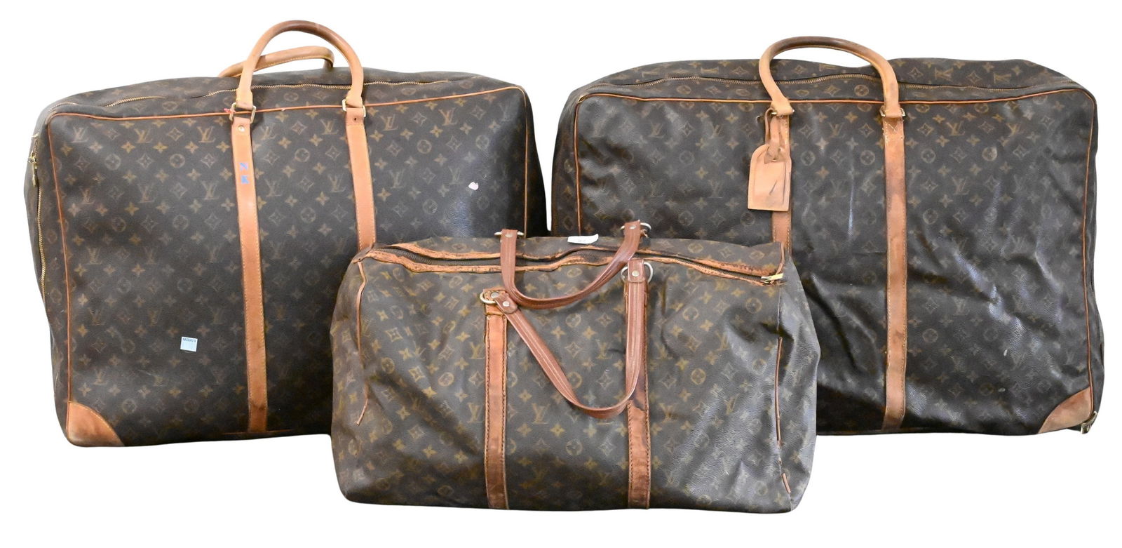 Three Louis Vuitton Monogram Canvas Soft-Sided Travel Bags (1 of 7)