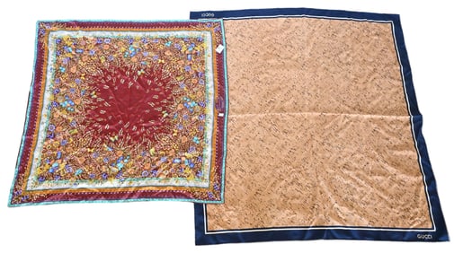 Two Gucci Silk Scarves