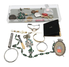 Assorted Group of Vintage and Costume Jewelry and Accessories