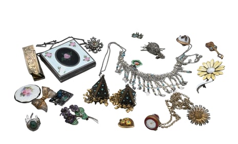 Enameled FIligree Lot of Jewelry