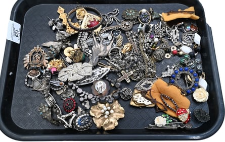 Tray Lot of Costume Jewelry