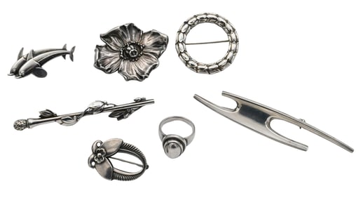 Georg Jensen and Other Danish Sterling Silver Jewelry