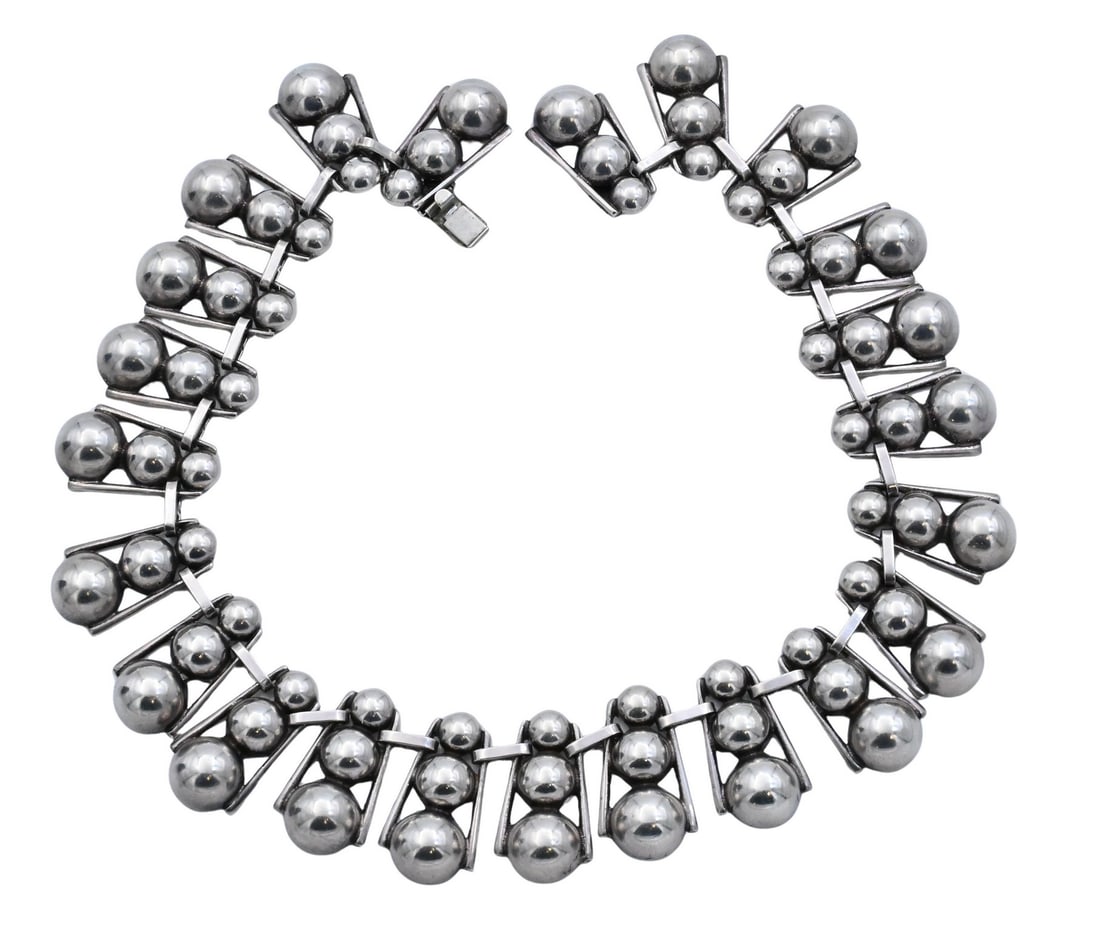 Modernist Sterling Silver Necklace (1 of 6)