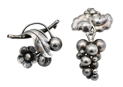 Georg Jensen and International Sterling Silver Brooches