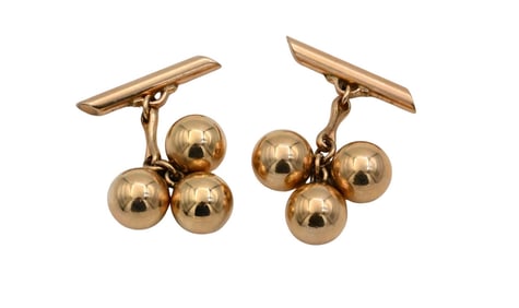 Pair of 14K Yellow Gold Cufflinks